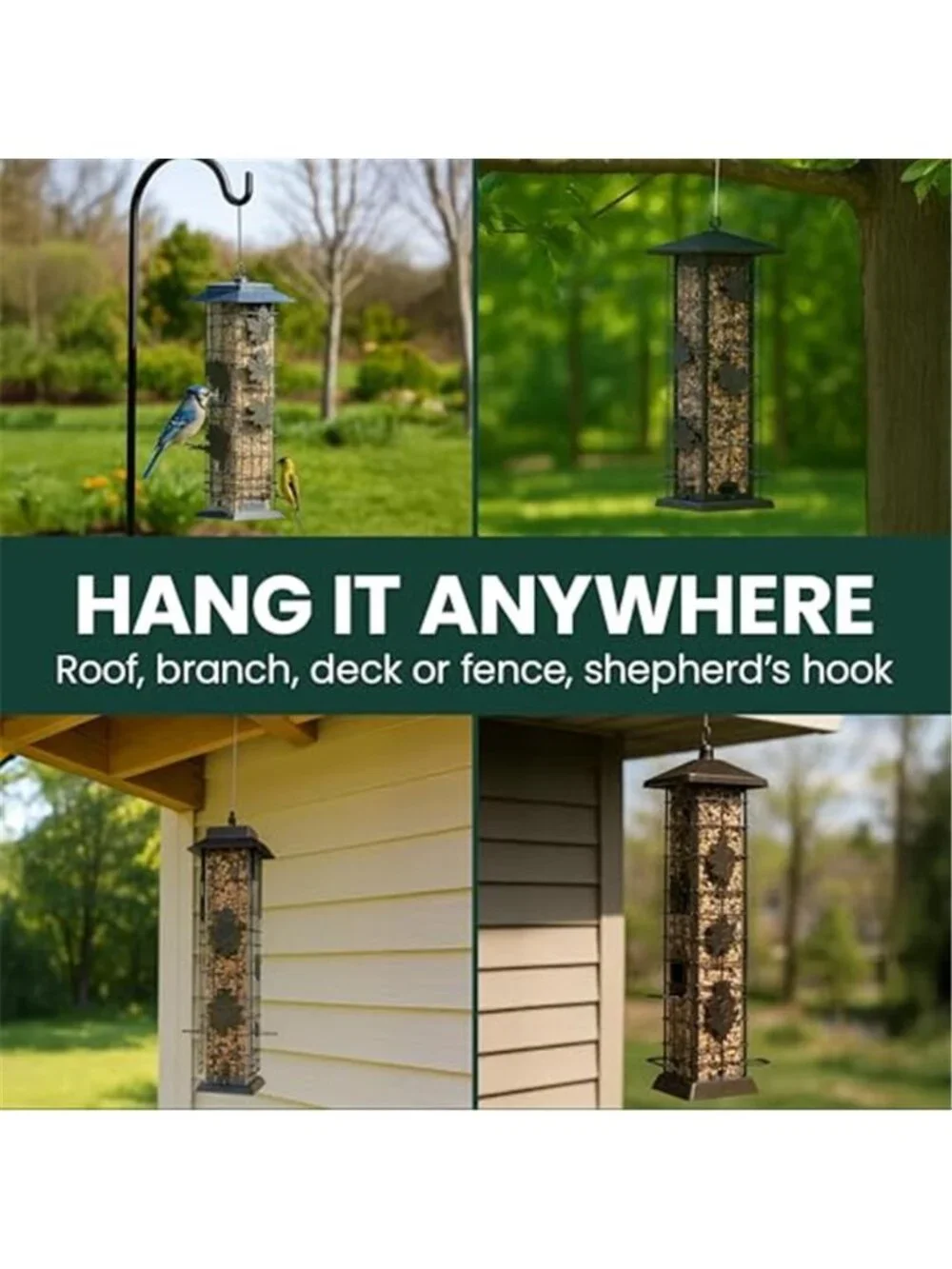 Squirrel-Be-Gone Squirrel Proof Bird Feeder, 2LB, Outdoor Wild Bird Feeder